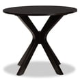 thumbnail image 2 of Bowery Hill Dark Brown Finished 35-Inch-Wide Round Wood Dining Table, 2 of 7