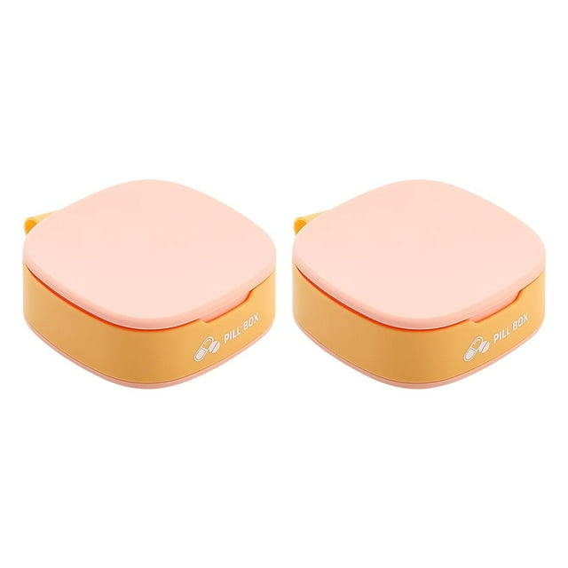 Maoww Pill Storage Box Sealing Divider Organizer Container Travel Dispenser Case with Lid Camping Accessories Pink 2Set