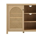 thumbnail image 3 of Walker Edison 58" Modern 2-Door Sideboard with Rattan Panels, Coastal Oak, 3 of 17