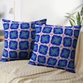 thumbnail image 3 of LALILO Throw Pillow Covers Kaleidoscope Ethnic With Blue Navy Cushion Cover 18" x 18", 3813 Pack, 3 of 6