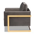 thumbnail image 3 of Baxton Studio Matteo Velours avec Chaise d'Appoint Finition Or en Gris, 3 of 9