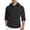 Mens Shirts Black, variant on Fall Tops for Men Hoodie Pullover Drawstring Button Long Sleeve Cotton Linen Hiking Shirt Dad Gifts