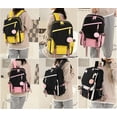 thumbnail image 6 of Alikpop College Kpop Laptop Adjustable Zipper Polyester School Backpacks with 3 Pockets, Purple, 6 of 9