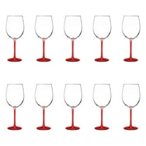 10 ARC Cachet White Wine Glasses Set, 19 oz. - Barware, Sturdy, Vibrant - Red