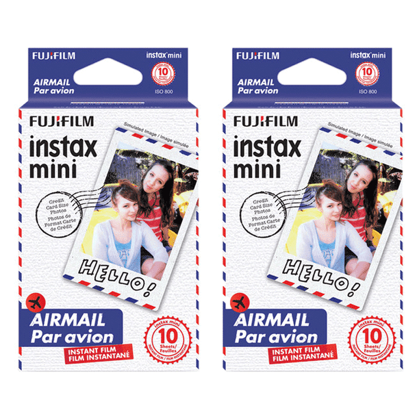 Double Pack! Fujifilm Instax Mini Airmail Film (20 Exposures) For