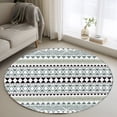 thumbnail image 2 of Ethnic Tribe Boho Round Rug 3ft Area Rug Washable Soft Non-Slip 3' Circle Low Pile Rugs Geometric Diamonds Dots Modern Carpet for Bedroom Living Room Entryway Home Office Dining Room, 2 of 9