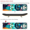 thumbnail image 2 of Cat Skateboard Grip Tape Stickers Pack of Two - Emery Surface PVC Backing 8.8x32.6in/22.4x83 cm, 2 of 5