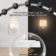 thumbnail image 4 of Yayeee 2-Pack Plug in LED Night Lights with Light Sensors Motion Detectors, Orange Nautical Pattern, 4 of 7