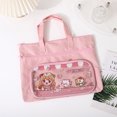 thumbnail image 1 of Cute Cartoon Printing Laptop Briefcase Portable Tote Bag For Student Book Storage Bag Handbag 09, 1 of 6