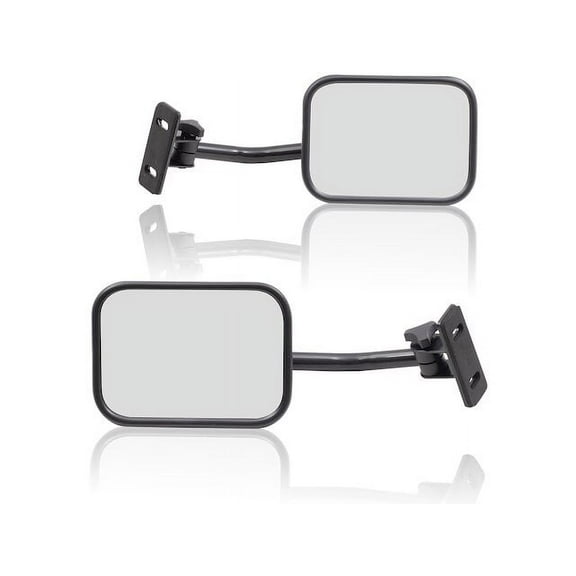 Mirror Set - Compatible with 1987 - 1995, 1997 - 2017 Jeep Wrangler Sport Utility 2-Door 1988 1989 1990 1991 1992 1993 1994 1998 1999 2000 2001 2002 2003 2004 2005 2006 2007 2008 2009