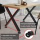 thumbnail image 3 of Yeshouse patas industriales en forma de X para mesa de centro, juego de 2 patas de acero resistentes con pies antiarañazos, ideales para bancos, mesas pequeñas y proyectos de bricolaje, 3 of 8