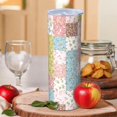 thumbnail image 2 of Pioneer Flower Floral Print Pattern 20oz Skinny Tumbler with Straw & Lid, Double Wall Vacuum Insulated Cup, Leak-Proof, Cup Holder Friendly, Hot 6H Cold 12H, 2 of 6
