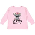 thumbnail image 3 of Inktastic My Nonna Loves Me Grandchild Koala Girls Long Sleeve Toddler T-Shirt, 3 of 5