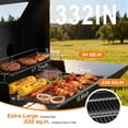 thumbnail image 5 of KOBENDA 20 inch Charcoal Grill with Side Tables & Glass Viewing Window, Outdoor BBQ Grill for Backyard , Black, 5 of 13