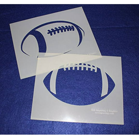 Football Stencils L Mylar 2 Pieces of 14 Mil 8" X 10" - Painting /Crafts/ Templates