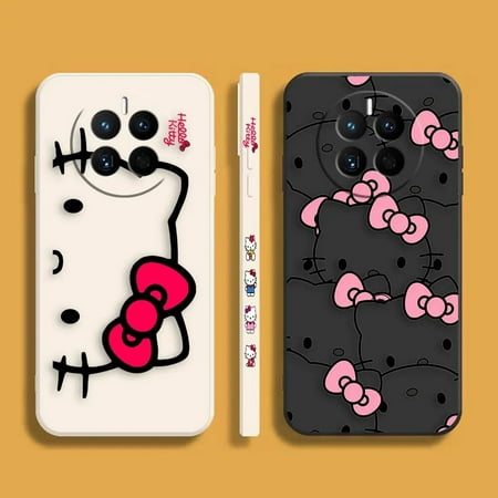 Cute Hello K-Kitty Line Cat Phone Case For Huawei MATE 10 20 20X 30 40 50 P20 P30 P40 P50 P60 PRO PLUS Case Funda Shell Capa