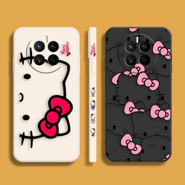 Cute Hello K-Kitty Line Cat Phone Case For Huawei MATE 10 20 20X 30 40 50 P20 P30 P40 P50 P60 PRO PLUS Case Funda Shell Capa LXY