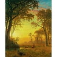 thumbnail image 3 of Bierstadt, Albert 20x24 Black Modern Framed Museum Art Print Titled - Light in the Forest, 3 of 5