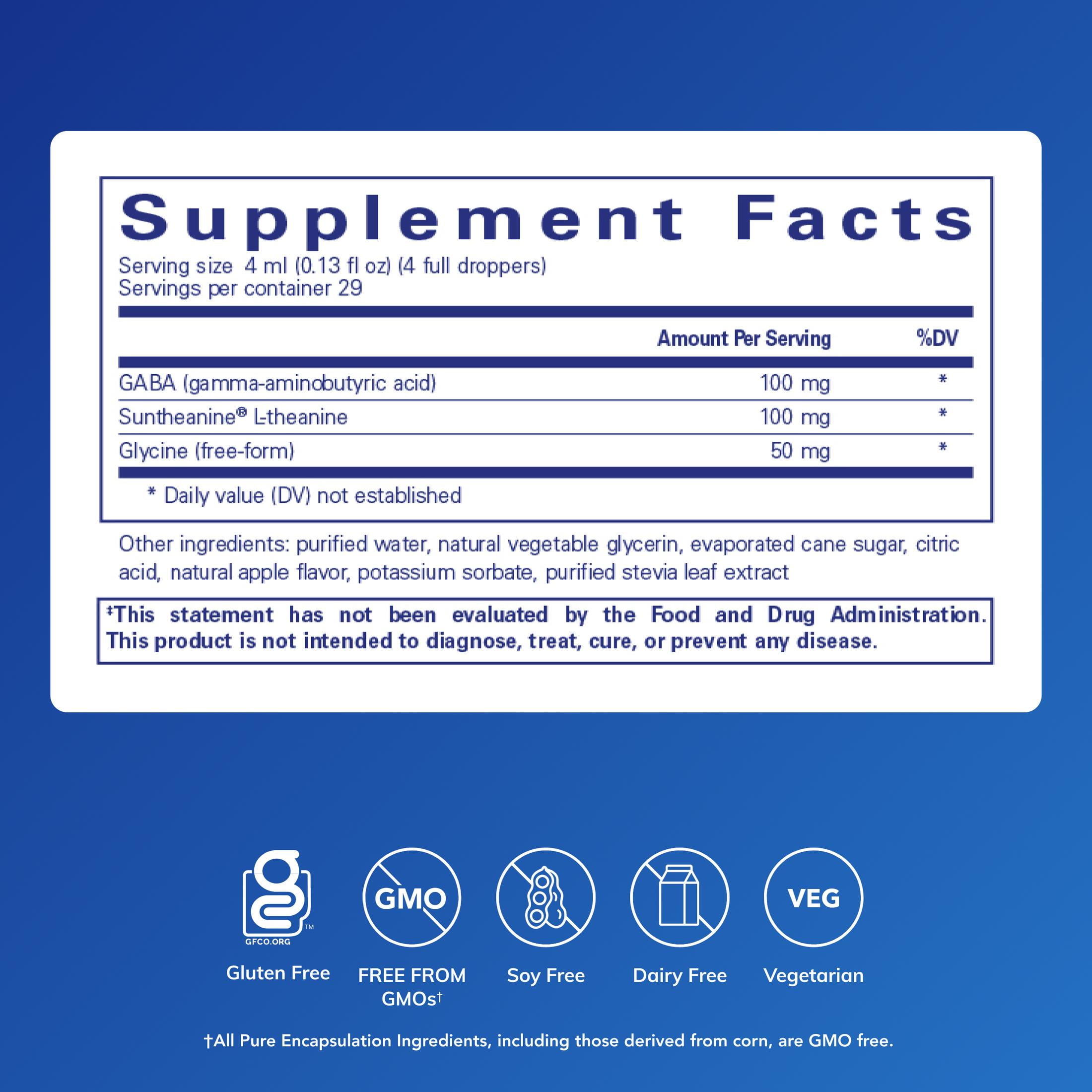 Pure Encapsulations Pure Tranquility Liquid | Hypoallergenic Supplement to Support Relaxation and Moderate Occasional Stress* | 3.92 fl. oz.