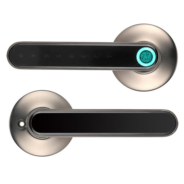 Manija de Puerta Inteligente Bling Bling Con Huella Dactilar y Bluetooth Acabado de Lujo