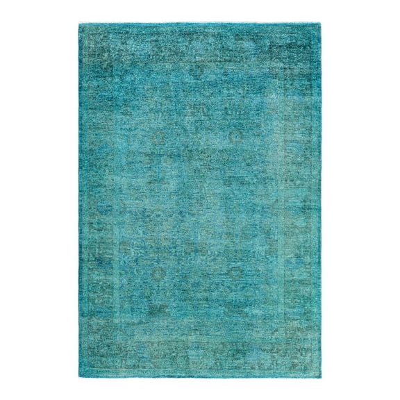 Vibrance One-of-a-Kind Hand-Knotted Area Rug - Blue, 5' 9" x 8' 3"