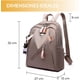 thumbnail image 3 of Asge Mochila para Mujer Peque?a, Casual. Universitaria, Para Guardar Celular, Maquillaje, Tablet 5" Objetos Peque?os, Material Impermeable Con Bolsillos Externos (Gris) Asge Los tirantes acolchados son muy suaves al tacto, 3 of 6