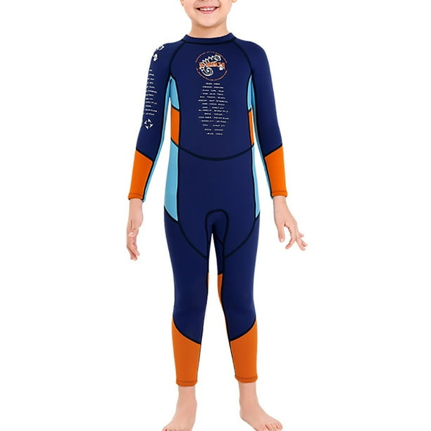 Soidarity DIVE SAIL Neopreno Niños Traje de buceo Cuello 2.5mm UPF 50 Mantener caliente Deportes acuáticos Snorkeling Playa Jugar Traje de Deportes acuáticos Azul oscuro L Soidarity OD003304-08