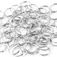 thumbnail image 3 of 10mm Dia Silver Tone Metal Split Loop Key Rings Holders Replacement 400 Pcs, 3 of 3