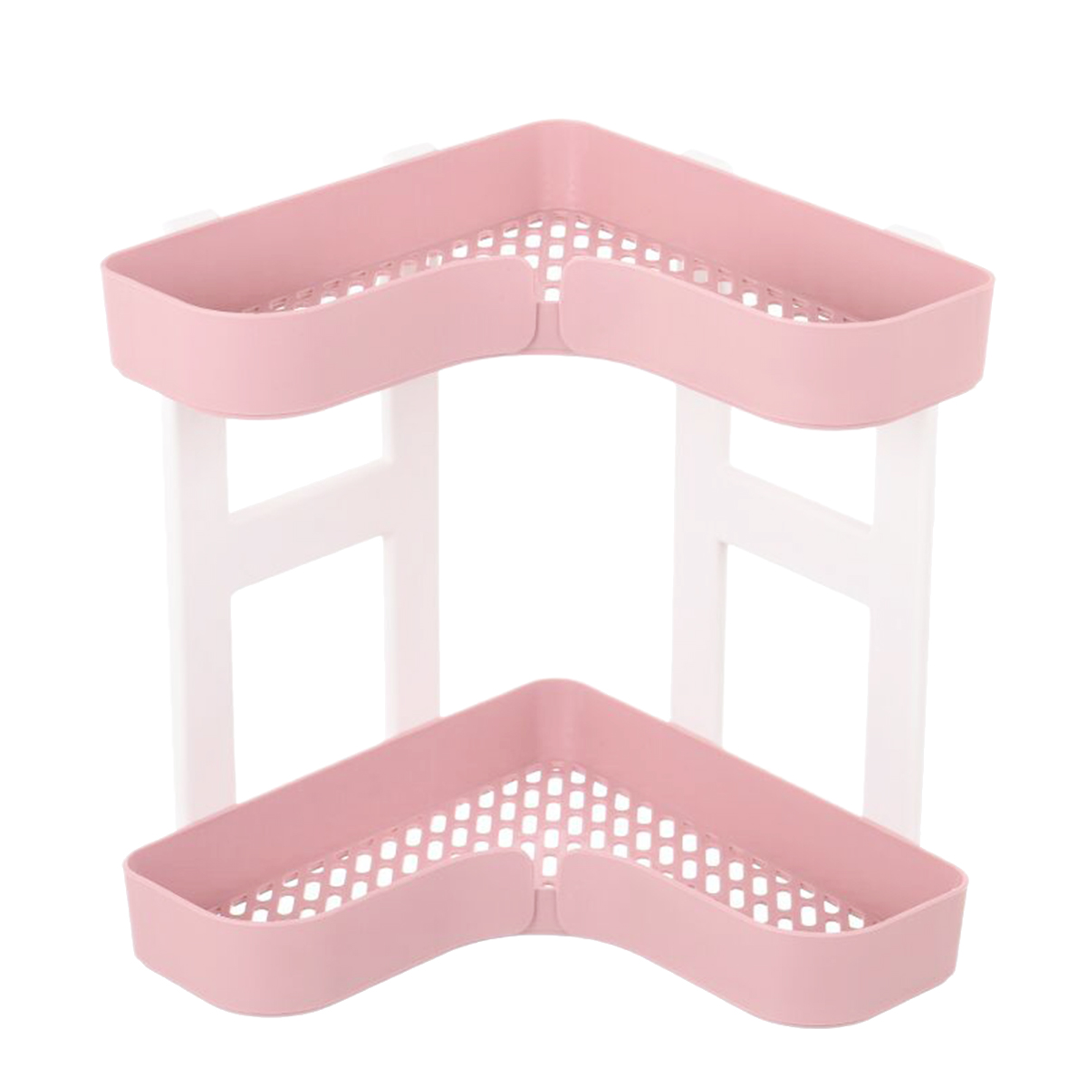 Bathroom Countertop Two Layer Plastic Storage Shelves Rack Basket Corner Shelf Organizer Desk