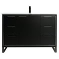 thumbnail image 2 of Fine Fixtures Opulence Collection 48 in. W x 20 in. D x 33 in. H Bathroom Vanity in Black Matte with White Ceramic Sink - Chrome hardware, 2 of 7
