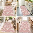 thumbnail image 4 of Hallway Runner Rug 2'x6', Pink Starfish Coastal Kitchen Runner Rugs Non-Slip Carpet Mats, Nautical Summer Ocean Abstract Art Bedside Rugs Runners Washable Floor Carpet for Bathroom Laundry Room, 4 of 8