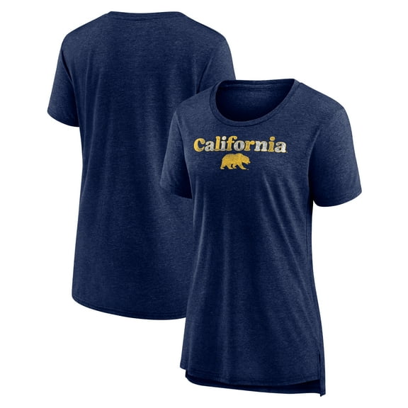 Women's Navy Cal Bears Breakneck Speed Tri-Blend T-Shirt