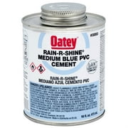 Oatey 30893 Rain-R-Shine PVC Pipe Cement, 16 Oz, Blue, Each