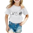 thumbnail image 2 of Weebloom Kids Halloween T Shirts Boy Girl Children Printed T Shirt Style Short Sleeved Top for 1-13 Years Old Dailywear,3-4 Years, 2 of 3