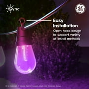 GE Cync 24ft Café Lights Dynamic Effects Smart LED Color Changing Patio String Lights