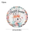 thumbnail image 3 of 10Pcs Easter Disposable Paper Plates, 8.8.6-Inch Medium Round Dinner Plates Easter Party Tableware for Spring Birthday Supplies Table Decorations, 3 of 6