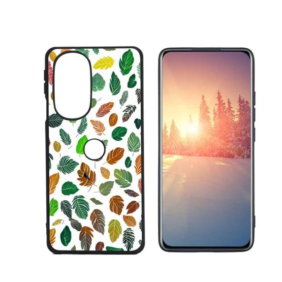 Compatible with Motorola Edge Plus 2022 Phone Case, Leaves-167 Case Men Women, Flexible Silicone Shockproof Case for Motorola Edge Plus 2022