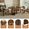 thumbnail image 4 of Noble House 47" Modern Round Dining Table for 4 with Iron Base, Wood Style Farmhouse Kitchen Table, Walnut, 4 of 7