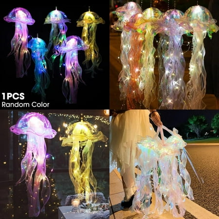 

WAGZOQN Jellyfish Pendant Atmosphere Light Creative Lamp Hanging Decoration Ambiance Lamp Bedroom Nightlight Party Festival Decorative