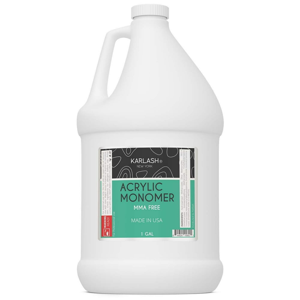 Karlash Professional Acrylic Liquid 1 GAL Monomer MMA FREE for Doing Acrylic Nails, MMA free