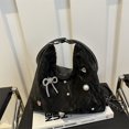 thumbnail image 2 of Mochila de diseño de nicho con lazo, bandolera de un solo hombro, multiusos, de gran valor, con cadena y gran capacidad., 2 of 5