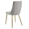 thumbnail image 4 of Set of 2 Mid-Century Velvet & Metal Side Chair in Grey, 4 of 7