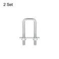 thumbnail image 3 of Unique Bargains Square U-Bolts 2 Sets 27mm Inner Width 75mm Length M8 304 Stainless Steel U Clamp Bolt, 3 of 5