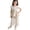 Beige, variant on Girls Summer Outfits Sleeveless Peter Pan Collar Lace Trim Top and Long Pants Princess Set for 6 Months-12 Years