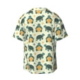 thumbnail image 4 of Goofa Cartoon Turtles Printed Men's Casual Short-sleeved Shirt,Lightweight Breathable Button-down,Summer Casual men's top,Versatile Fashion shirt-3X-Large, 4 of 7