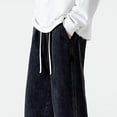 thumbnail image 6 of Men's Vintage Casual Jeans with Elastic Waist, Drawstring, and Pockets, 6 of 8