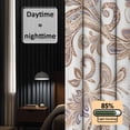 thumbnail image 3 of Floral Boho Blackout Curtains for Bedroom/Living Room, Pinch Pleated Black Out Curtains, Vintage Country Brown Pesley Flowers Room Darkening Window Drapes with Hooks 2 Panels, 39"x70", 3 of 8