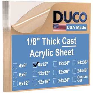 20 Pack - 6 Inch Clear Acrylic Discs, 0.08 Inch Thick, For DIY Crafts, Painting, Cricut & Engraving