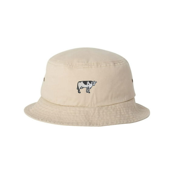Adult Cow Embroidered Bucket Cap Dad Hat