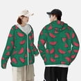 thumbnail image 6 of Kdxio Watermelon Print Women Men Sun Protection UPF 50+ Jackets Zip Up Long Sleeve Hoodie Hiking Lightweight with Pockets, 6 of 8